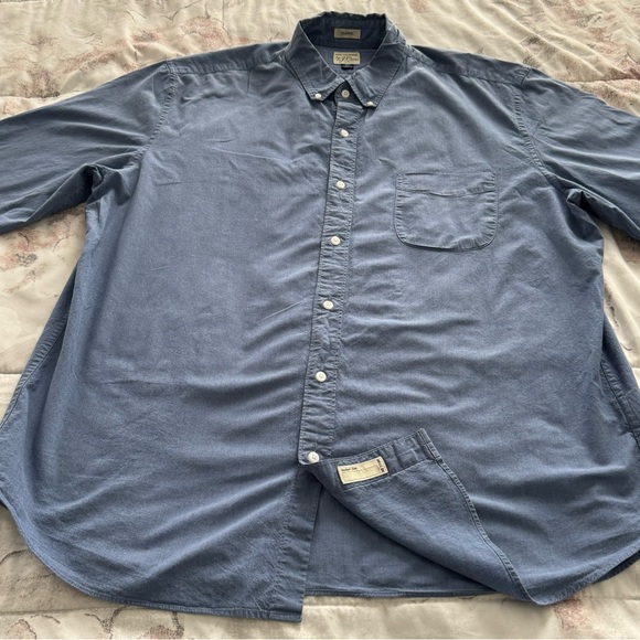 J. Crew men’s Secret Wash Classic fit blue stretch button down shirt, size XL - Picture 14 of 16